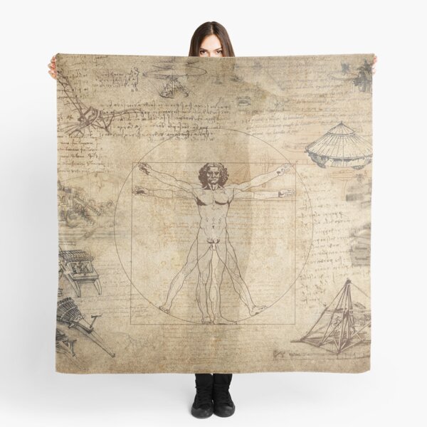 Leonardo Da Vinci drawing Scarf