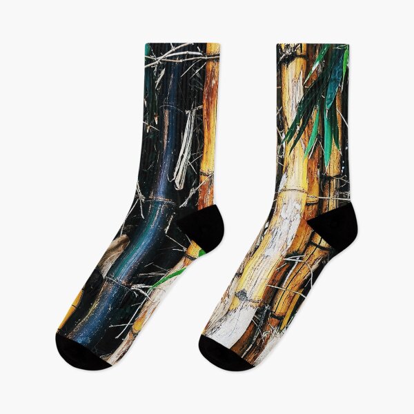 Item preview, Black and Yellow Bamboo Tree Pattern designed and sold by AyazL.