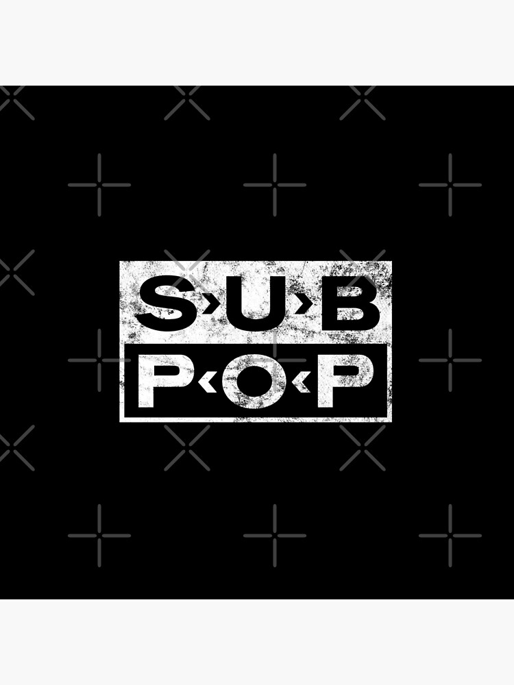 Sub Pop Records Distressed Logo Print Seattle Grunge Label Tote Bag By Ashburg Redbubble