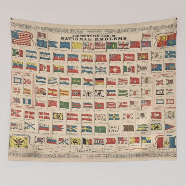 Item preview, Vintage Flags of the World Chart (1863) designed and sold by BravuraMedia.
