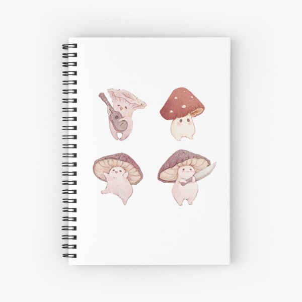 Four cute mushroom friends Spiral Notebook