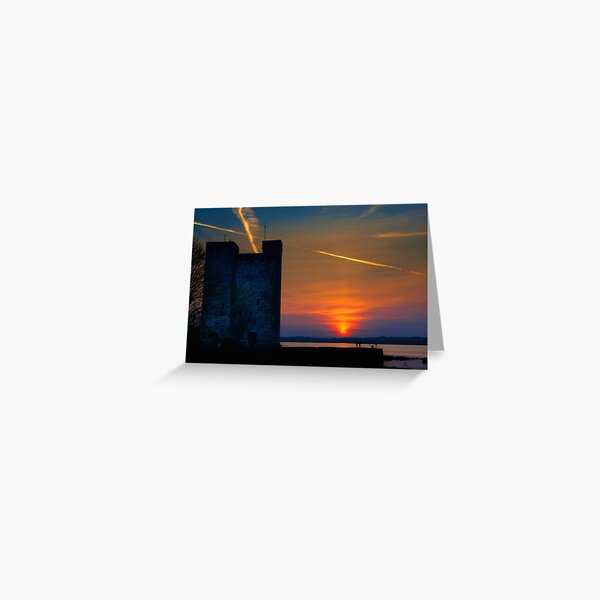 Oranmore Castle Sunset, Galway Greeting Card
