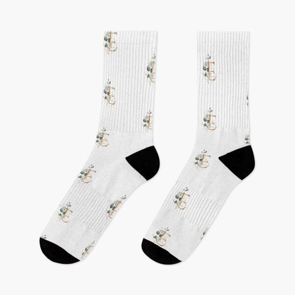 Item preview, Golden ethereal floral monogram - E designed and sold by peggieprints.