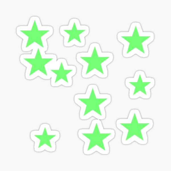Vista previa del artículo con la obra «paquete de estrellas verdes», diseñado y vendido por stickm.