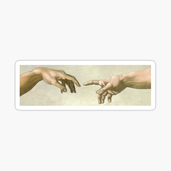 The Creation of Adam: Eyes Only Sticker