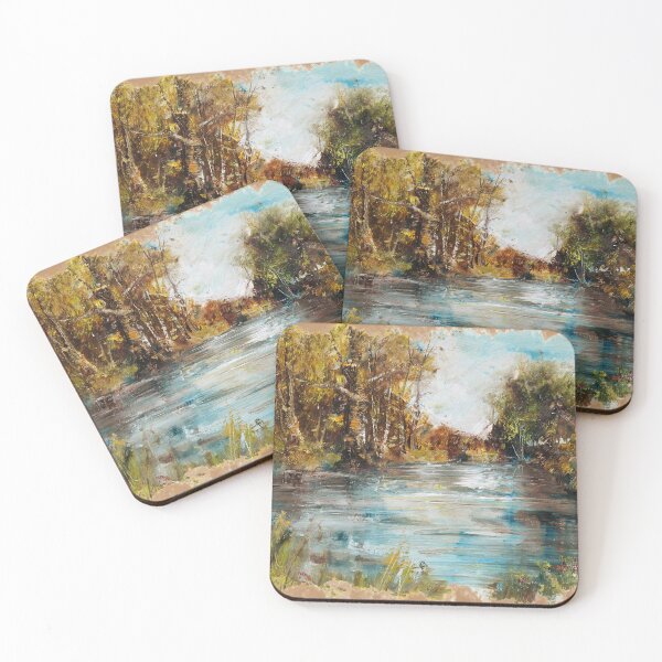 Item preview, Lake with Trees and Bushes. designed and sold by Ethiyo.