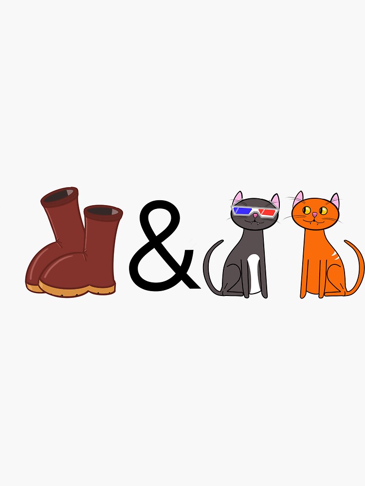 "Boots and Cats" Sticker for Sale by YorkshireNation Redbubble