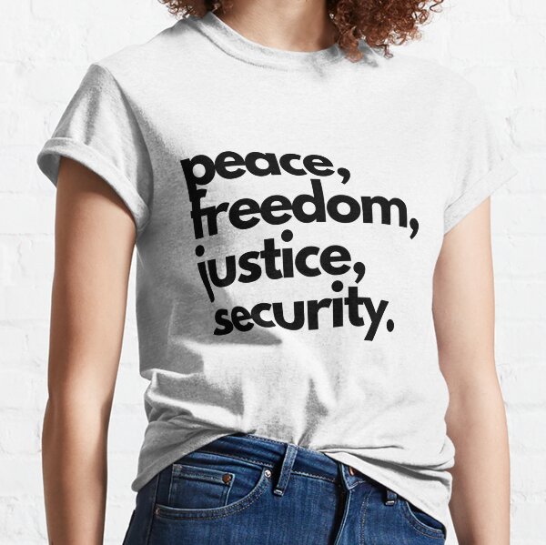 justice peace sign shirt