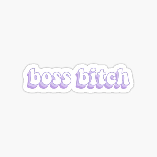 boss bitch purple Sticker