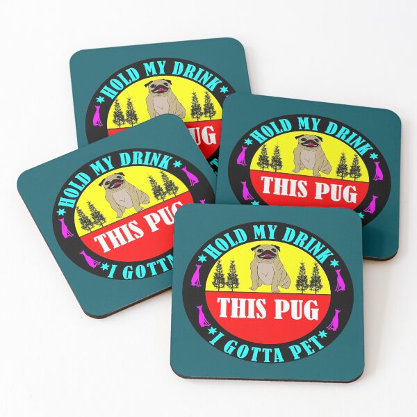 Item preview, Hold My Drink I Gotta Pet This Pug Funny Humor designed and sold by Custom Crest.