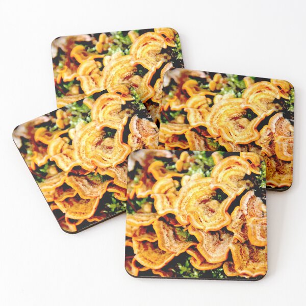Item preview, Orange winter fungus toxic mushrooms designed and sold by EstelleRossetti.