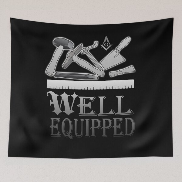 Item preview, Freemason Logo Masonic Lodge 2B1Ask1 Well Equipped Mason Tools designed and sold by TopTeeShop.