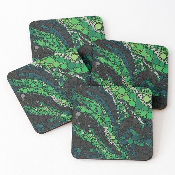 Item preview, Green Abstract Polka dots Psychedelic designed and sold by lordthebeard.