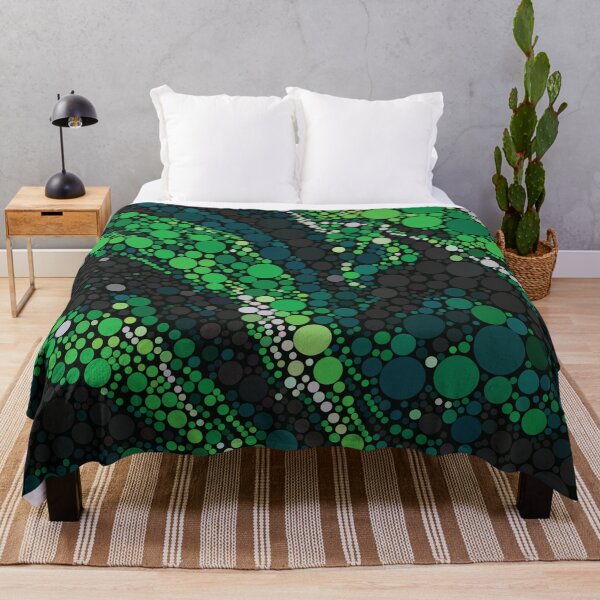 Item preview, Green Abstract Polka dots Psychedelic designed and sold by lordthebeard.