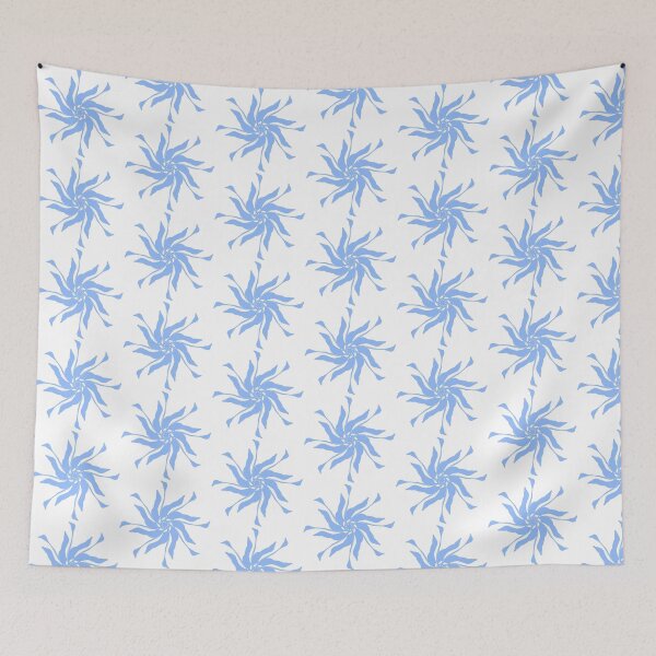 Item preview, Abstract blue and white flower designed and sold by Abstractlara.