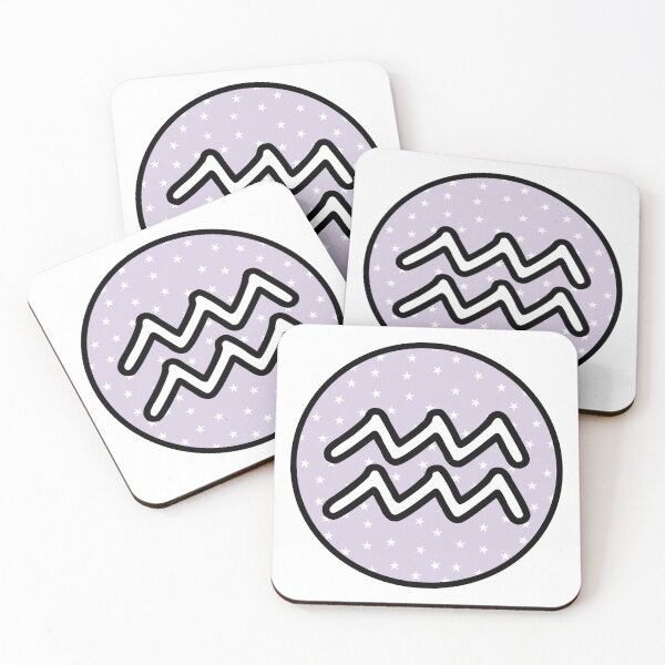 Item preview, Aquarius zodiac / astrology sticker - Purple Stars designed and sold by JessisArt.