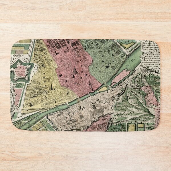 Item preview, Vintage Map of Florence Italy (1730) designed and sold by BravuraMedia.