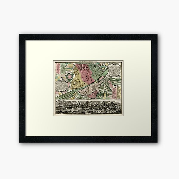 Item preview, Vintage Map of Florence Italy (1730) designed and sold by BravuraMedia.