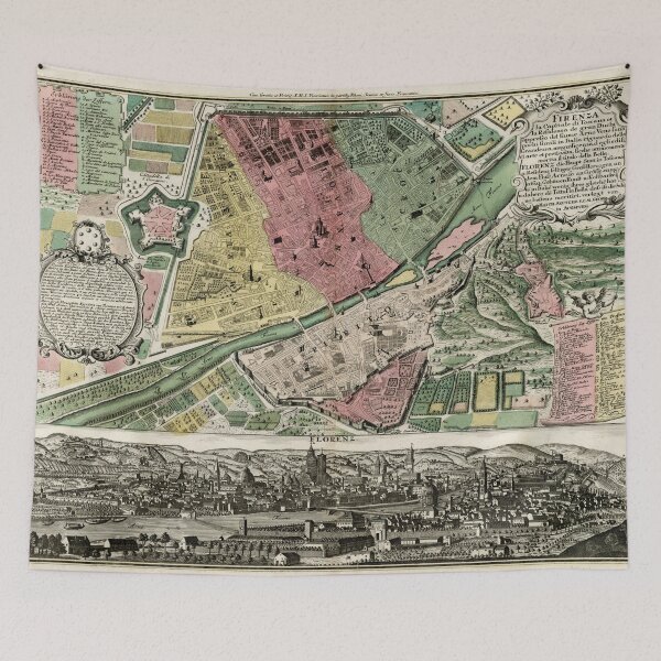 Item preview, Vintage Map of Florence Italy (1730) designed and sold by BravuraMedia.