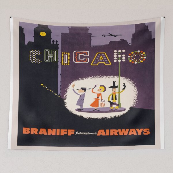 Item preview, Visit Chicago ! For Vintage poster, Canvas, Stickers,... designed and sold by HouseofBalloon.