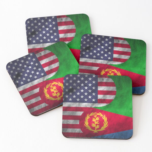 Item preview, USA and Eritrea Dual Flag Yin Yang Combination designed and sold by ockshirts.