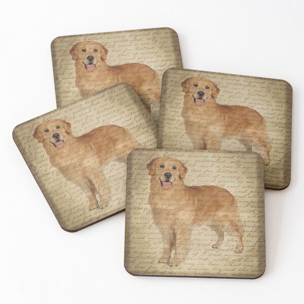 Item preview, Golden dog on soft calligraphy background designed and sold by AnnaB264.