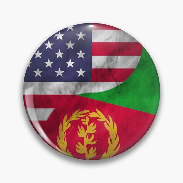 Item preview, USA and Eritrea Dual Flag Yin Yang Combination designed and sold by ockshirts.