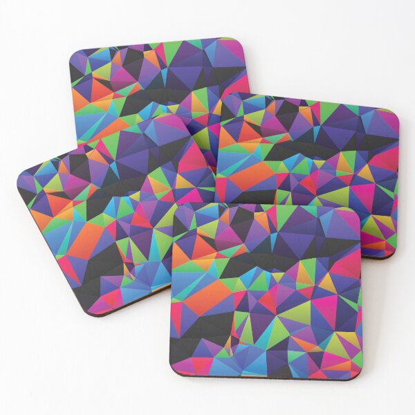 Item preview, Low Poly colorful triangles abstract design designed and sold by lordthebeard.