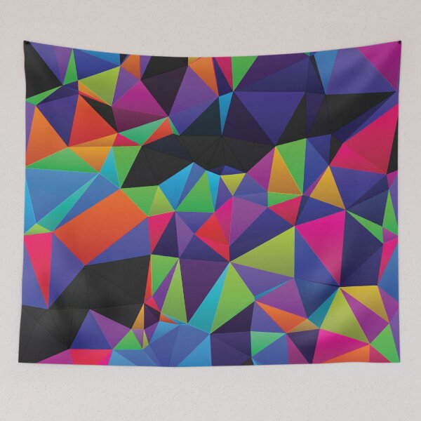 Item preview, Low Poly colorful triangles abstract design designed and sold by lordthebeard.