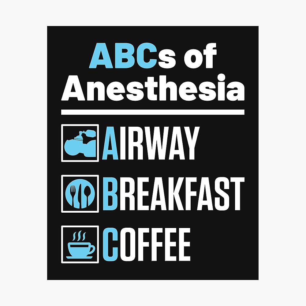 Anesthesiologist Anesthesiology Doctor Nurse Funny ABCs of Anesthesia
