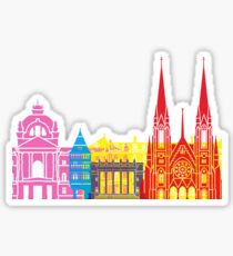 Strasbourg skyline pop Sticker