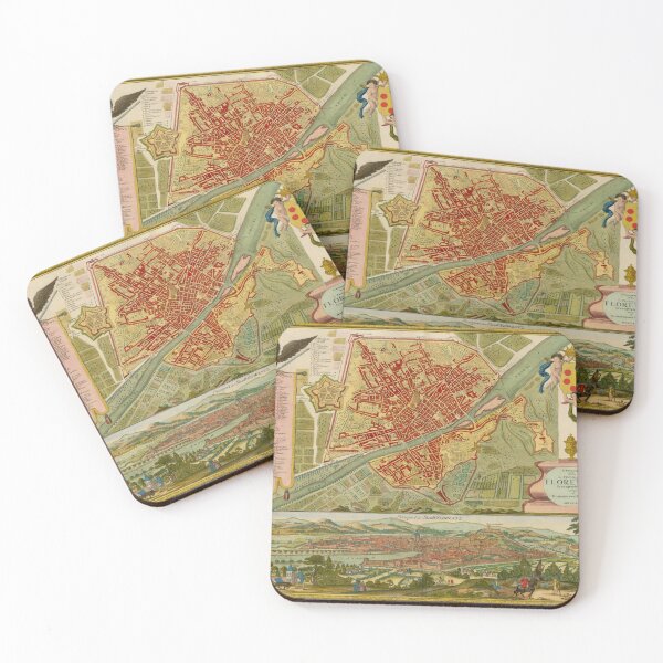Item preview, Vintage Map of Florence Italy (1731) designed and sold by BravuraMedia.