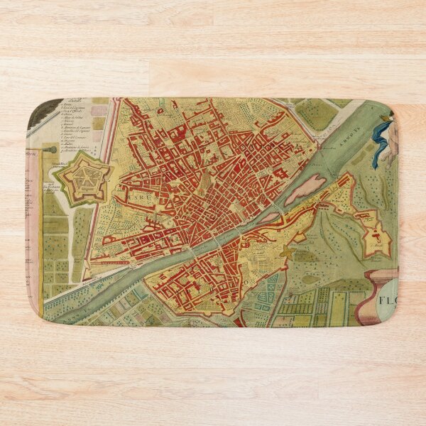Item preview, Vintage Map of Florence Italy (1731) designed and sold by BravuraMedia.