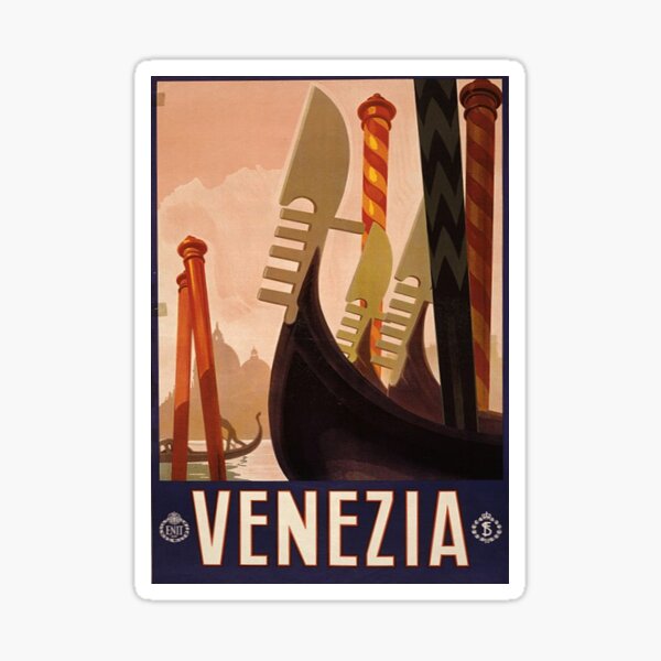 Vintage Travel Poster: Venice Sticker
