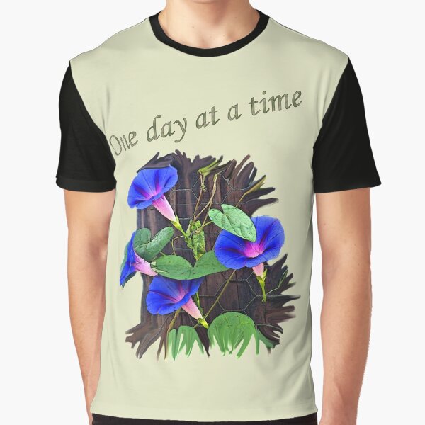 Morning Glories Inspirational Flower Art Graphic T-Shirt