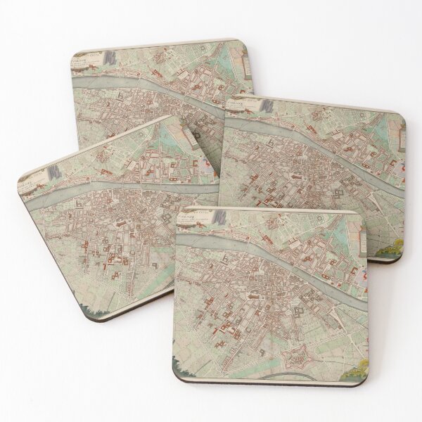 Item preview, Vintage Florence Italy Map (1755) designed and sold by BravuraMedia.