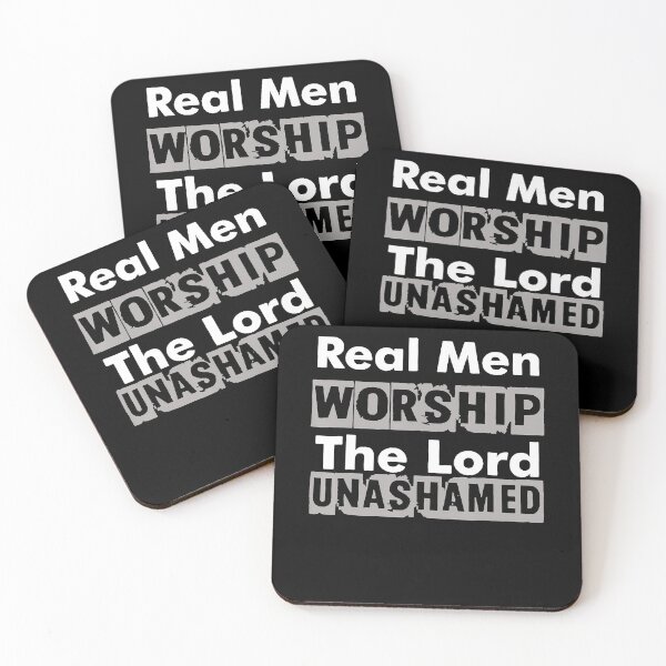 Item preview, Real Men Worship The Lord Unashamed designed and sold by CeliaKline.