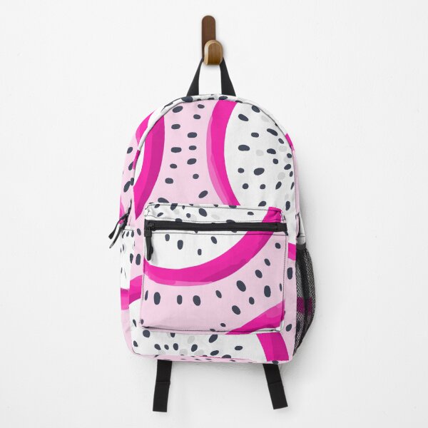 Vector dragon fruit seamless pattern pitaya pitahaya Backpack