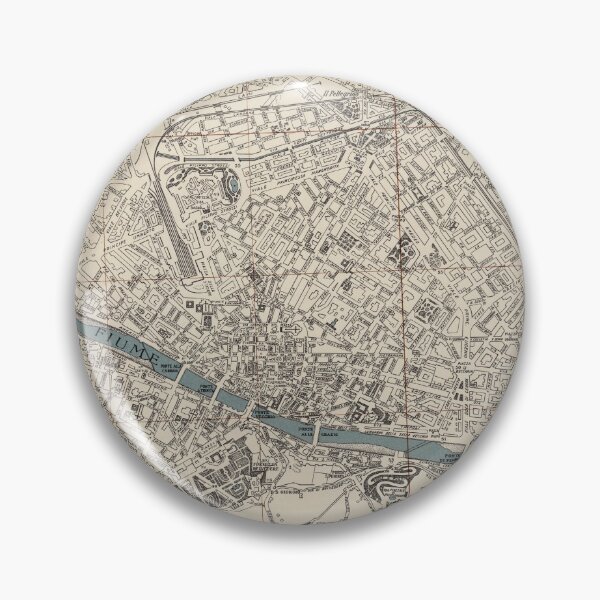 Item preview, Vintage Florence Italy Map (1943) designed and sold by BravuraMedia.