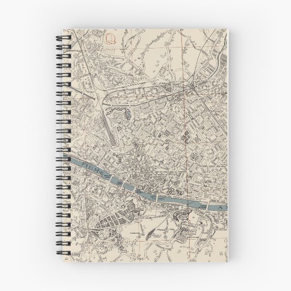 Item preview, Vintage Florence Italy Map (1943) designed and sold by BravuraMedia.