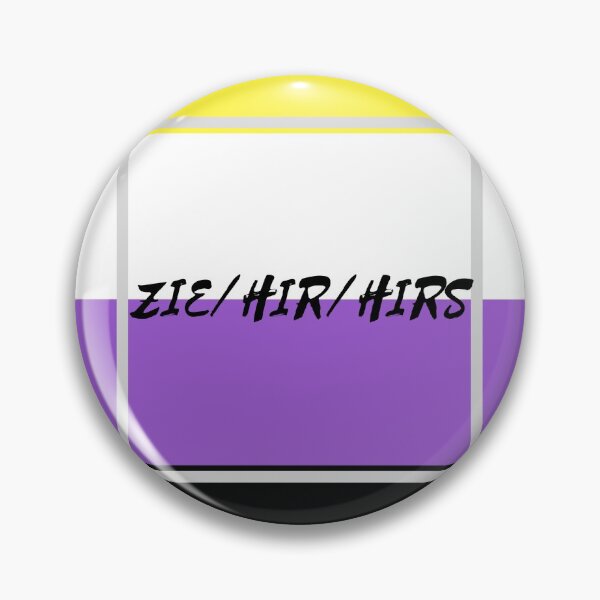 Artikelvorschau, Nicht-binäres Flag - Pronomen: ZIE / HIR / HIRS entworfen und verkauft von thesassypanda.