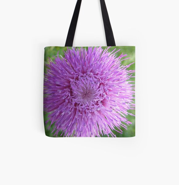 Thistle Burst All Over Print Tote Bag