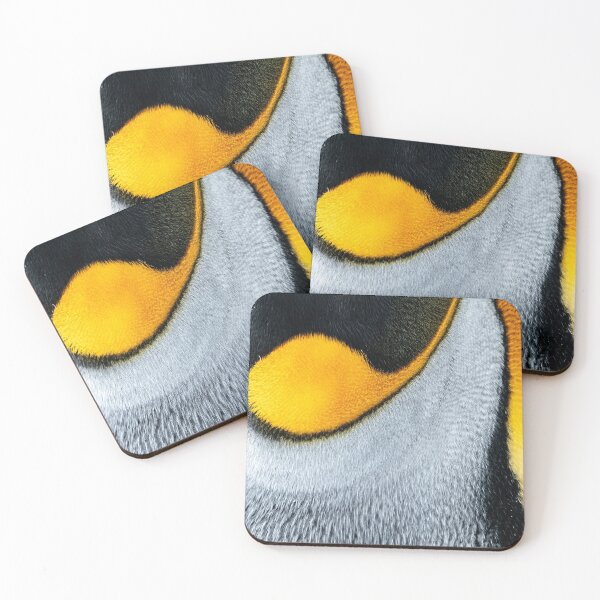 Item preview, Emperor Penguin Feathers Black White Yellow Hide designed and sold by dennieb.
