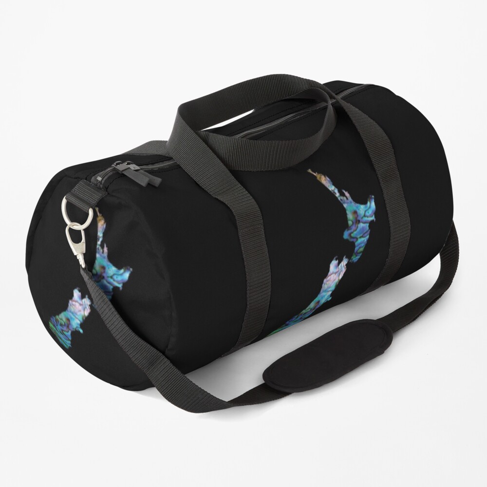 "NEW ZEALAND MAP SIMPLE PAUA" Duffle Bag by Madjack66 Redbubble