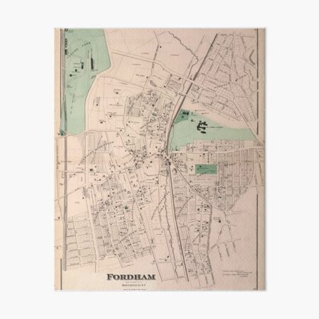 Artikel-Vorschau von Vintage Karte von Fordham, NY (1872), designt und verkauft von BravuraMedia.