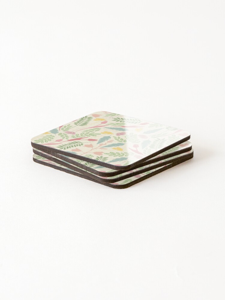 Thumbnail 4 of 5, Coasters (Set of 4), Spring - Floral pattern designed and sold by CLPDesignLab.