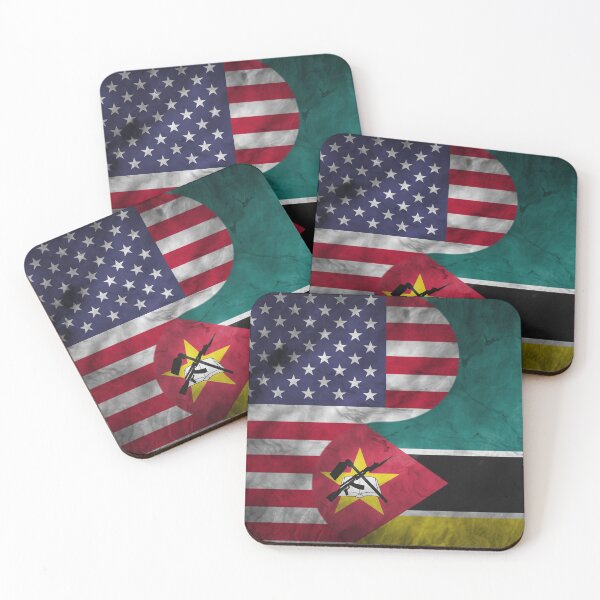 Item preview, USA and Mozambique Dual Flag Yin Yang Combination designed and sold by ockshirts.