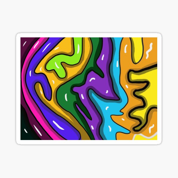 "colorfull background redbubble poster" Sticker by SarinaGounden
