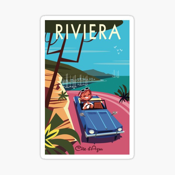 Vista previa del artículo con la obra «Cartel de Riviera», diseñado y vendido por Gary Godel.