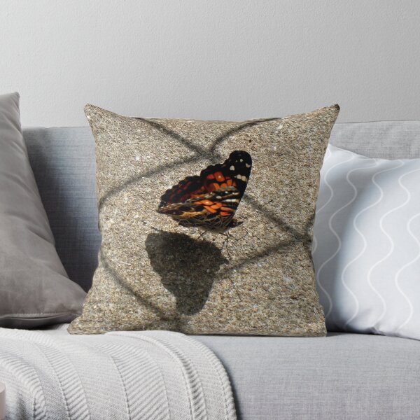American Beauty Butterfly Throw Pillow